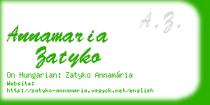 annamaria zatyko business card