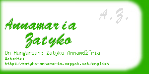 annamaria zatyko business card